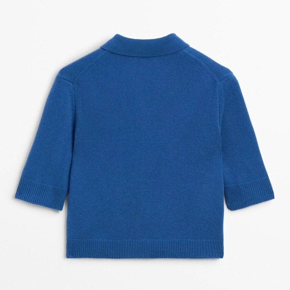 Massimo Dutti Womens Sweater XS Blue Wool Cashmere Cardigan 5749/639 NWT - Picture 4 of 10
